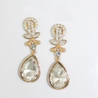 Flora Crystal Teardrdop Statement Dangle Earrings